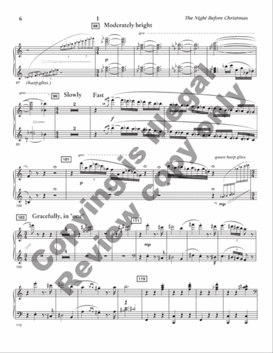 The Night Before Christmas Harp scores gallery preview page 5