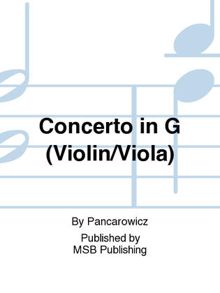 Concerto in G (Violin/Viola)