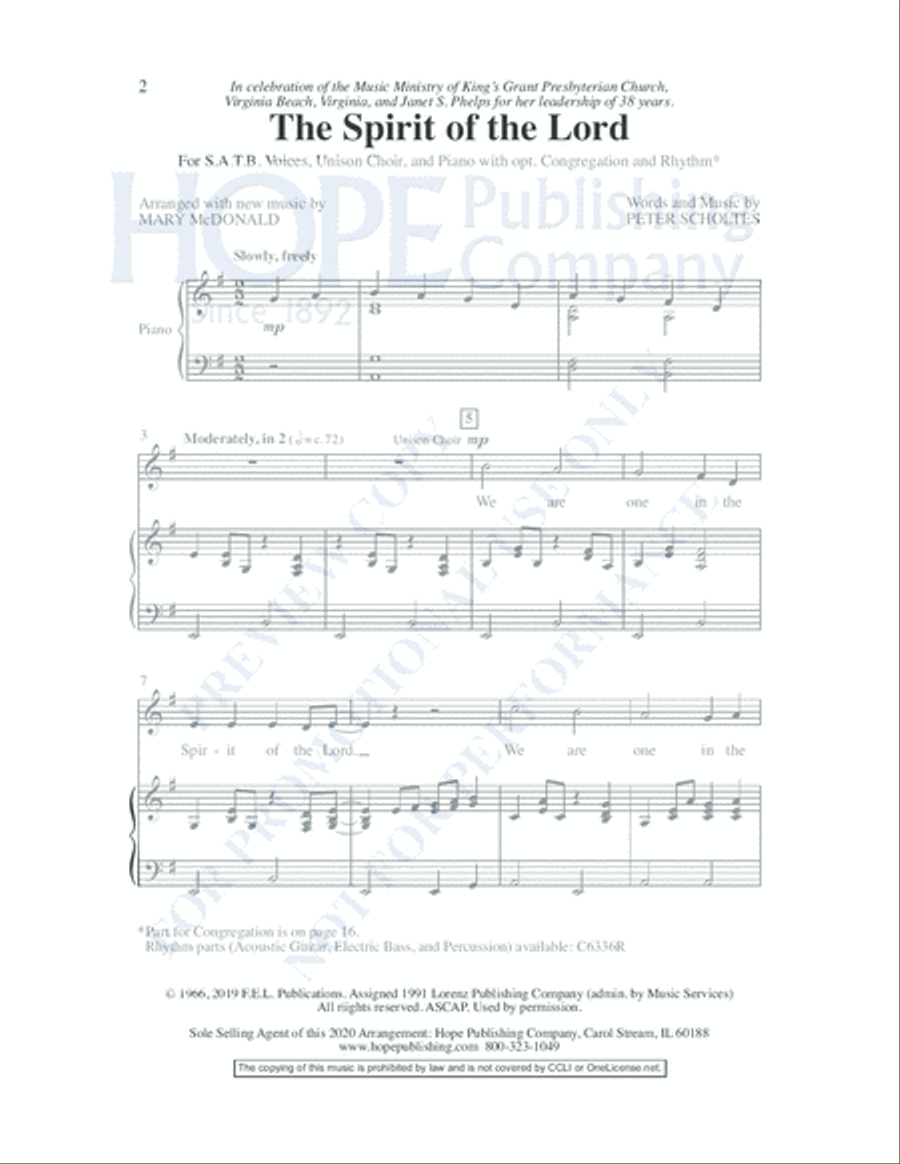 The Spirit of the Lord 4-Part scores gallery preview page 3