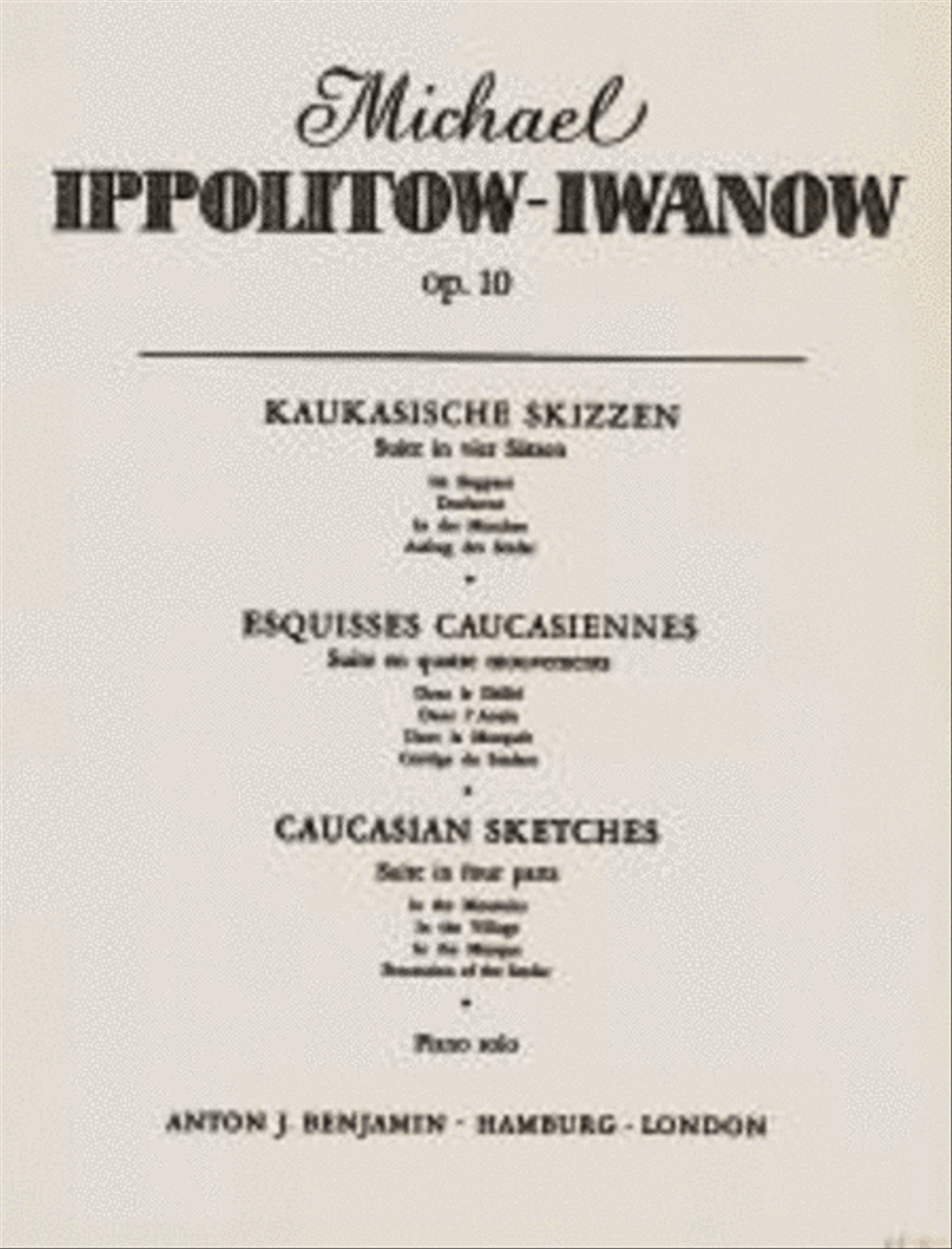 Caucasian Sketches op. 10 Piano Solo scores gallery preview page 1