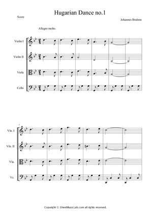 Book cover for Hungarian Dances No.1 in G minor, Allegro molto