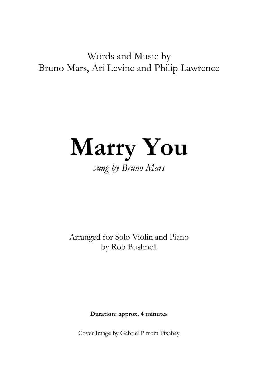 Marry You Violin Solo scores gallery preview page 2