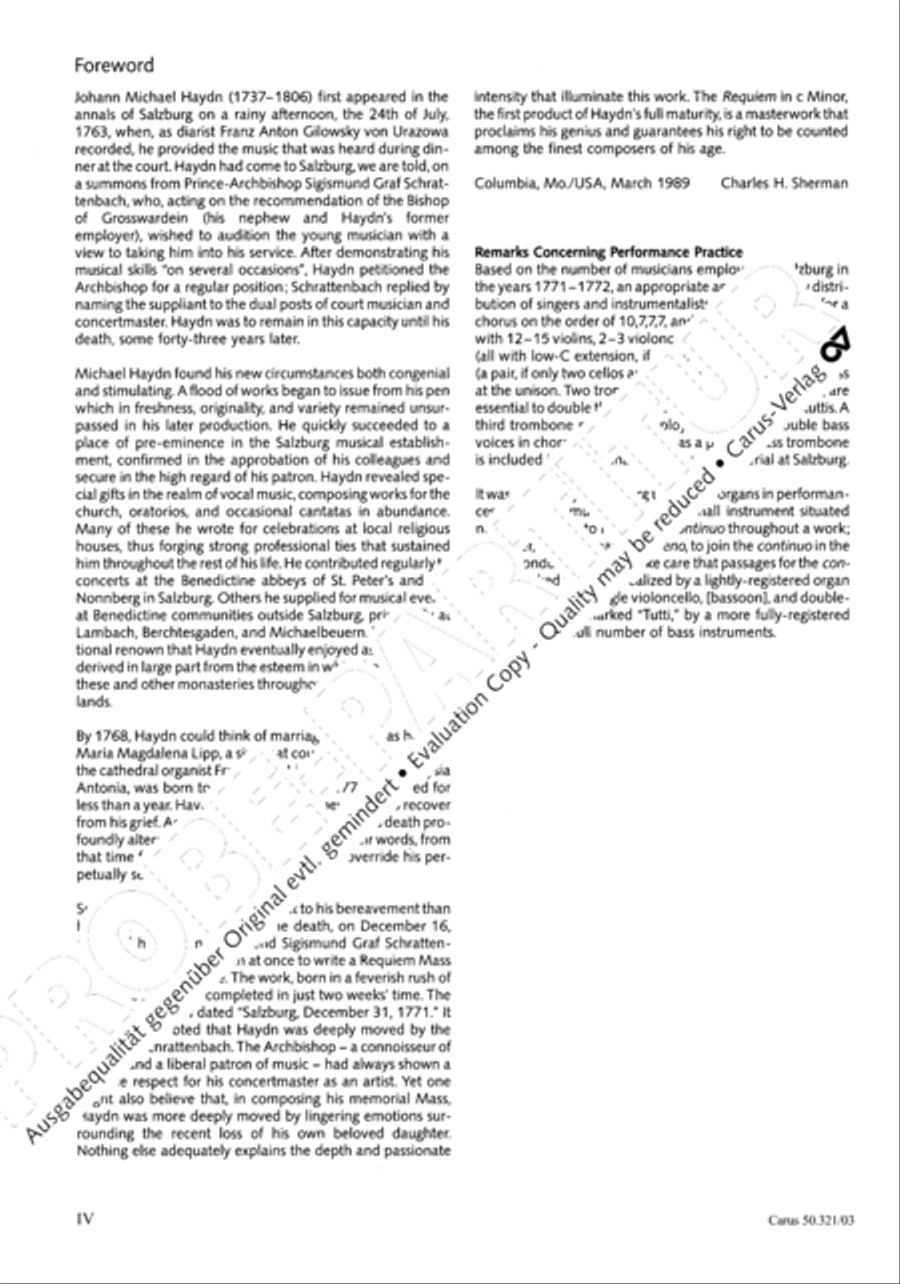Requiem in C minor 4-Part scores gallery preview page 5