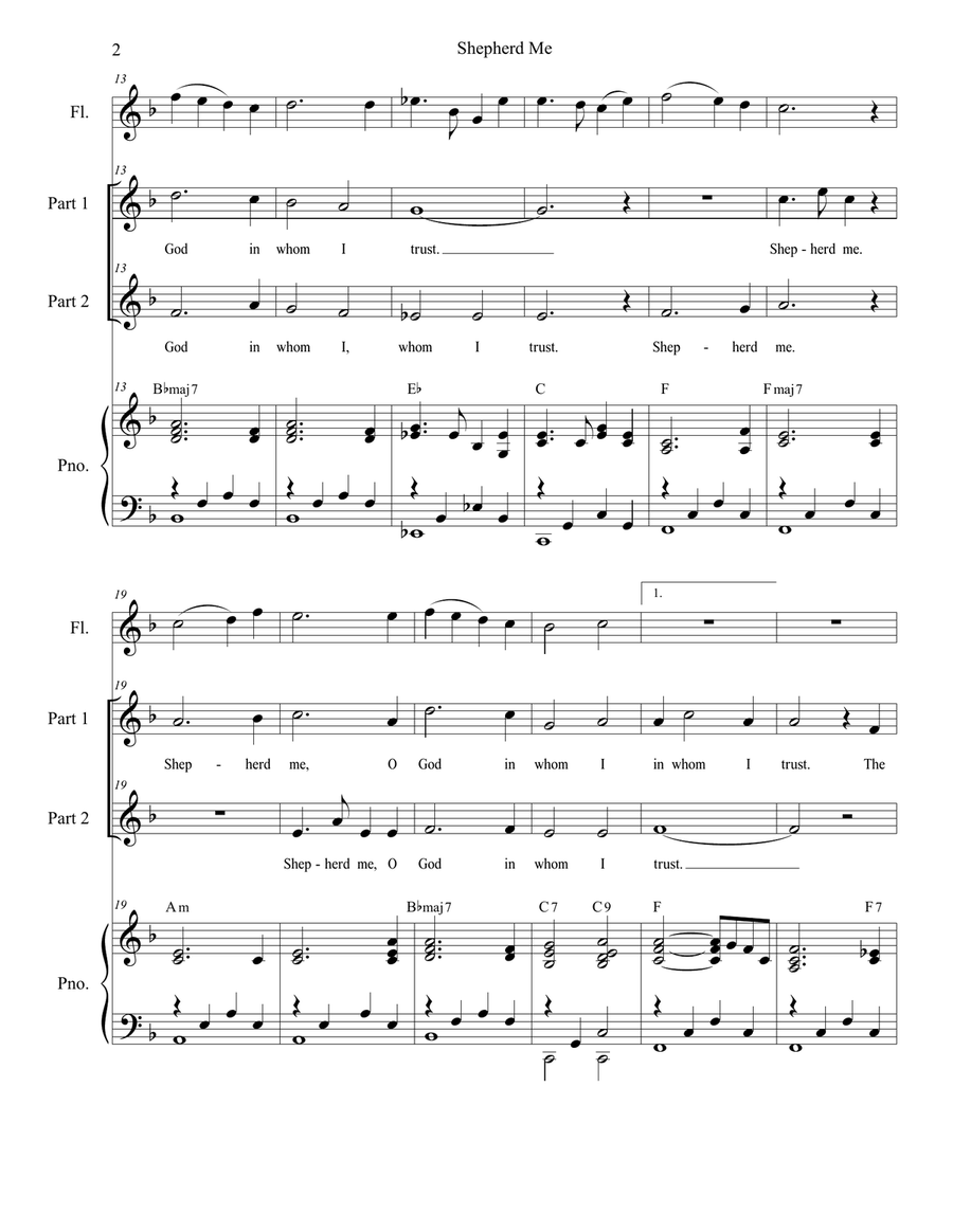 Shepherd Me (2-part choir) 2-Part scores gallery preview page 2