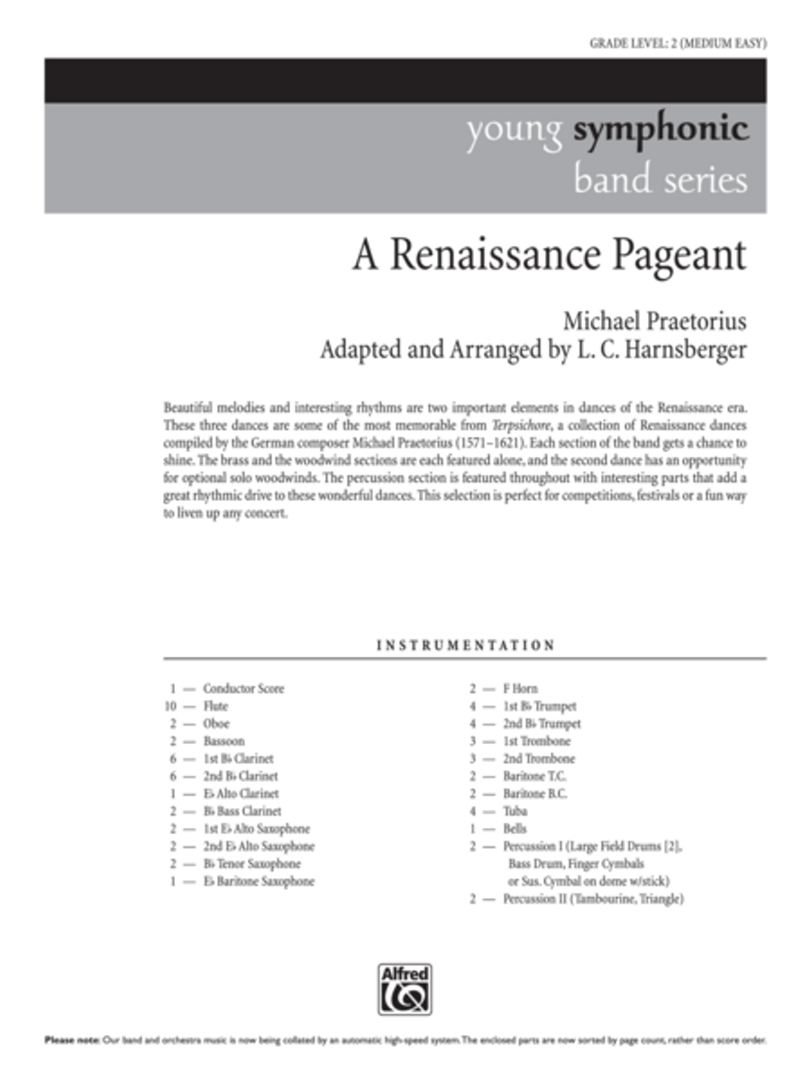 A Renaissance Pageant Concert Band scores gallery preview page 2