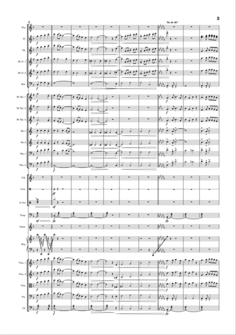 Overture (the Sound Of Music) Full Orchestra scores gallery preview page 2