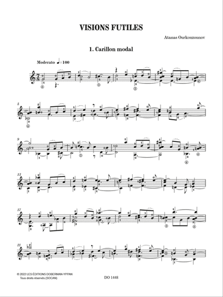 Visions futiles Visions futiles Classical Guitar scores gallery preview page 2
