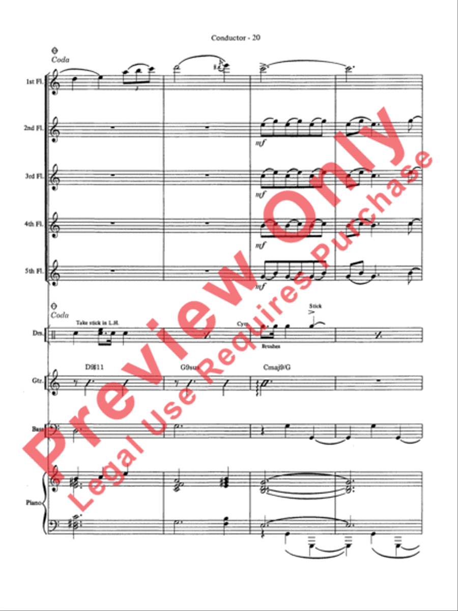 Over the Rainbow Flute Choir scores gallery preview page 21