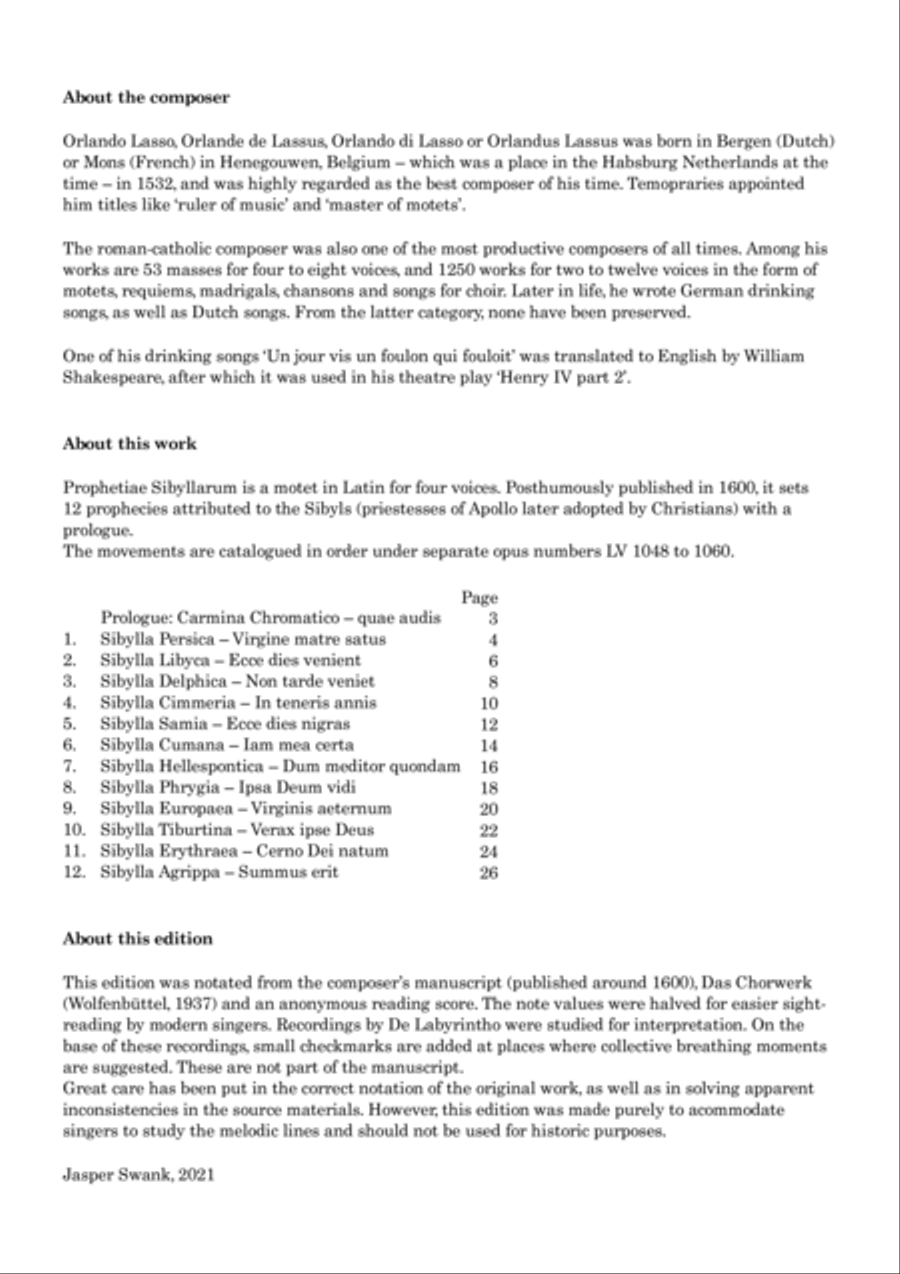 Prophitiae Sibyllarum 4-Part scores gallery preview page 2