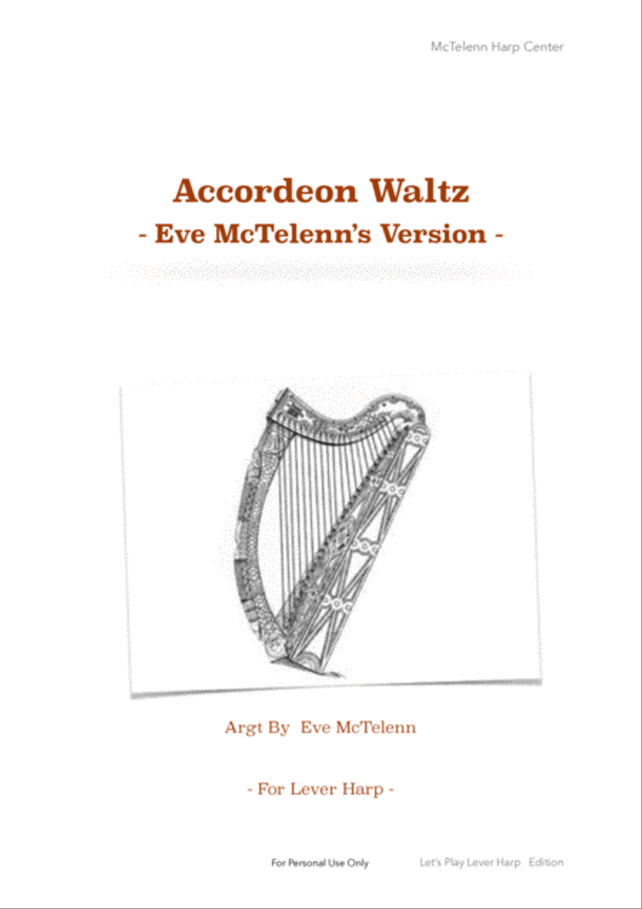 Accordeon Waltz - beginner & 34 String Harp | McTelenn Harp Center Harp scores gallery preview page 5