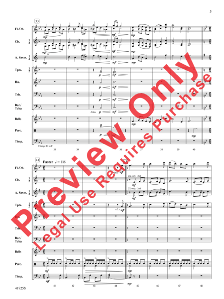 Two Scandinavian Melodies Concert Band scores gallery preview page 5