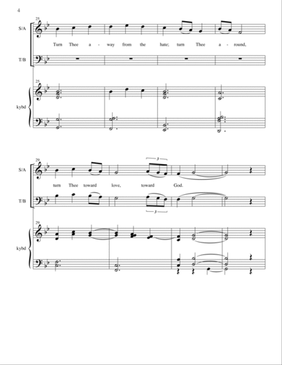 Turn Thee Toward Your Lord 4-Part scores gallery preview page 4