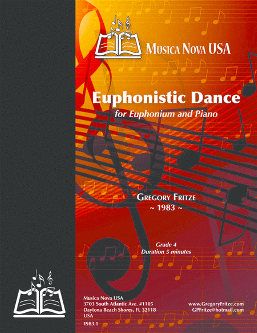 Euphonistic Dance - Piano and Euphonium Euphonium scores gallery preview page 1