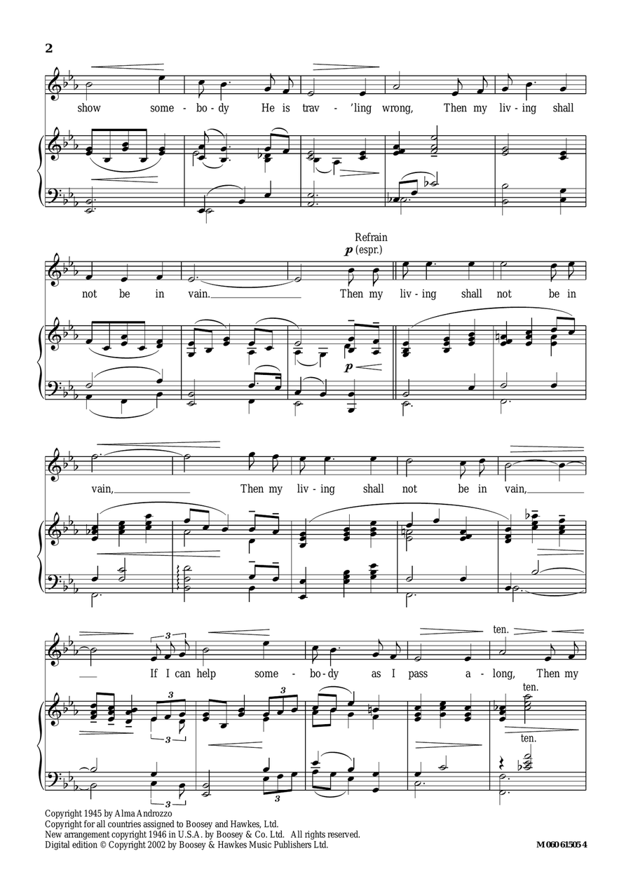 If I Can Help Somebody Piano, Vocal scores gallery preview page 2