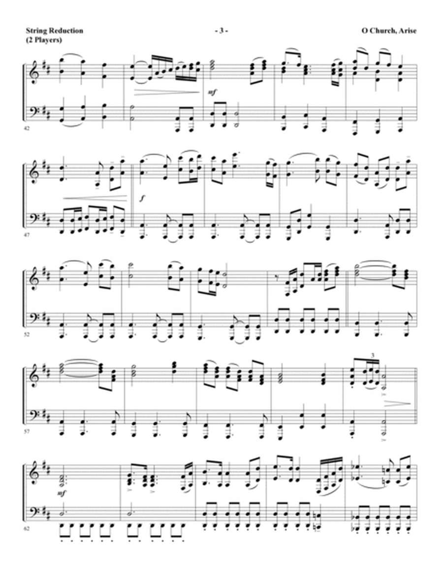 O Church, Arise (Arise, Shine) - Keyboard String Reduction
