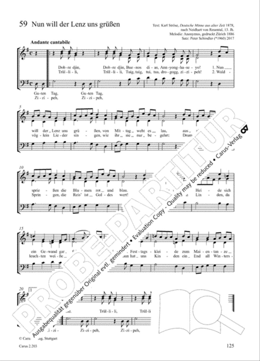 Loreley. Folk songs for choir (Loreley. Volkslieder fur Chor) Choir scores gallery preview page 130