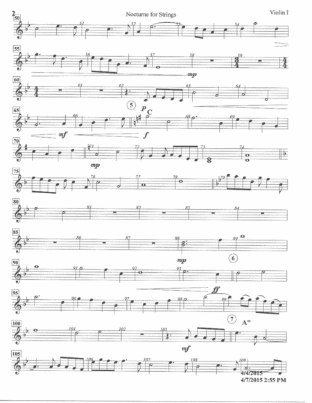 Nocturne for Strings- Op. 26-Parts