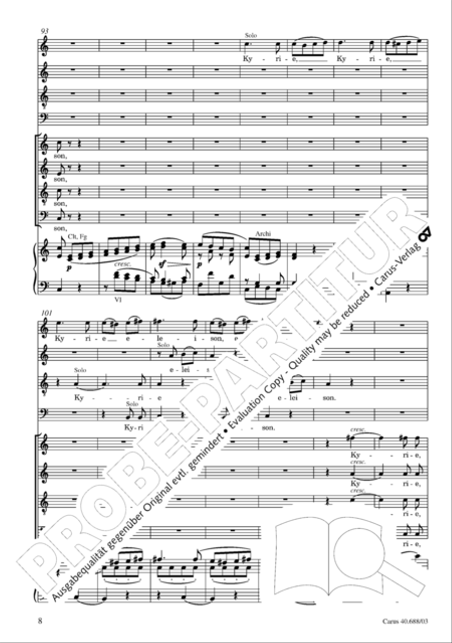 Mass in C Major 4-Part scores gallery preview page 9