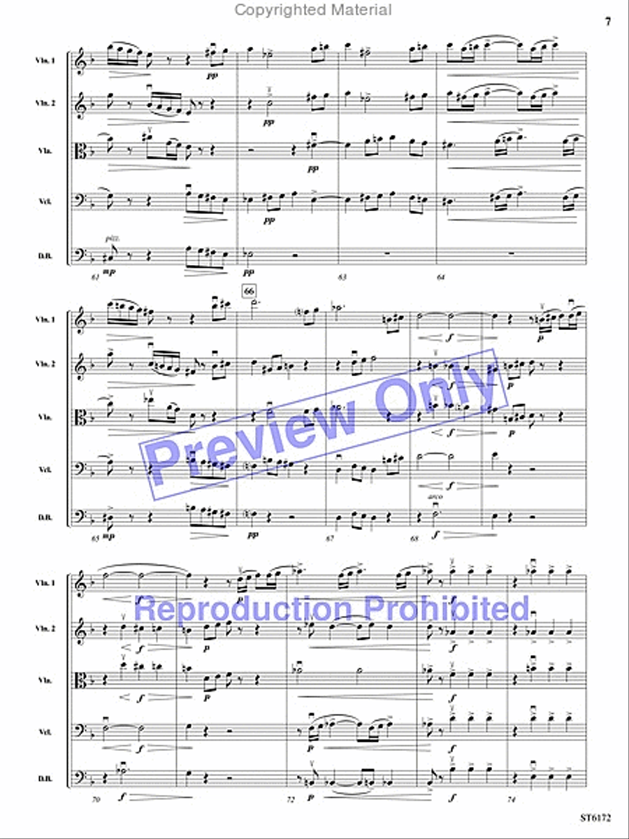 Allegro Moderato from Quintet, Opus 5 String Orchestra scores gallery preview page 6