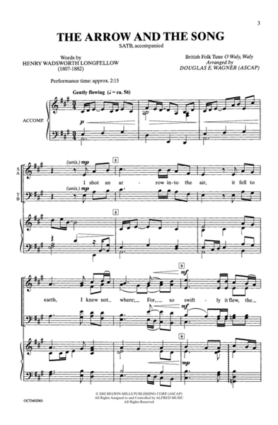 The Arrow And The Song - SATB image number null