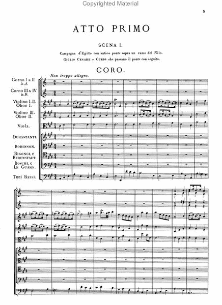 Giulio Cesare in Full Score