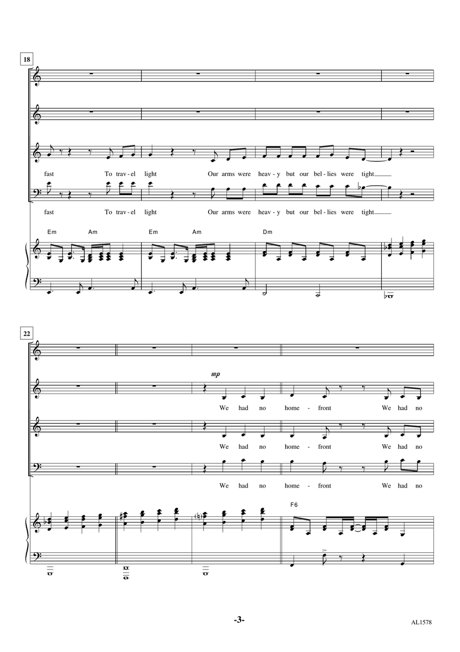 Goodnight Saigon Goodnight Saigon Choir scores gallery preview page 3