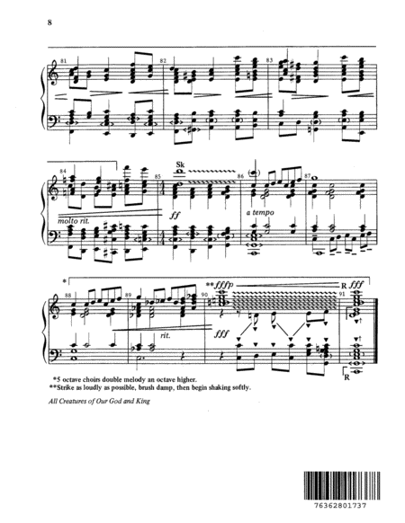 All Creatures of Our God and King by Cynthia Dobrinski 5-Octaves - Sheet Music