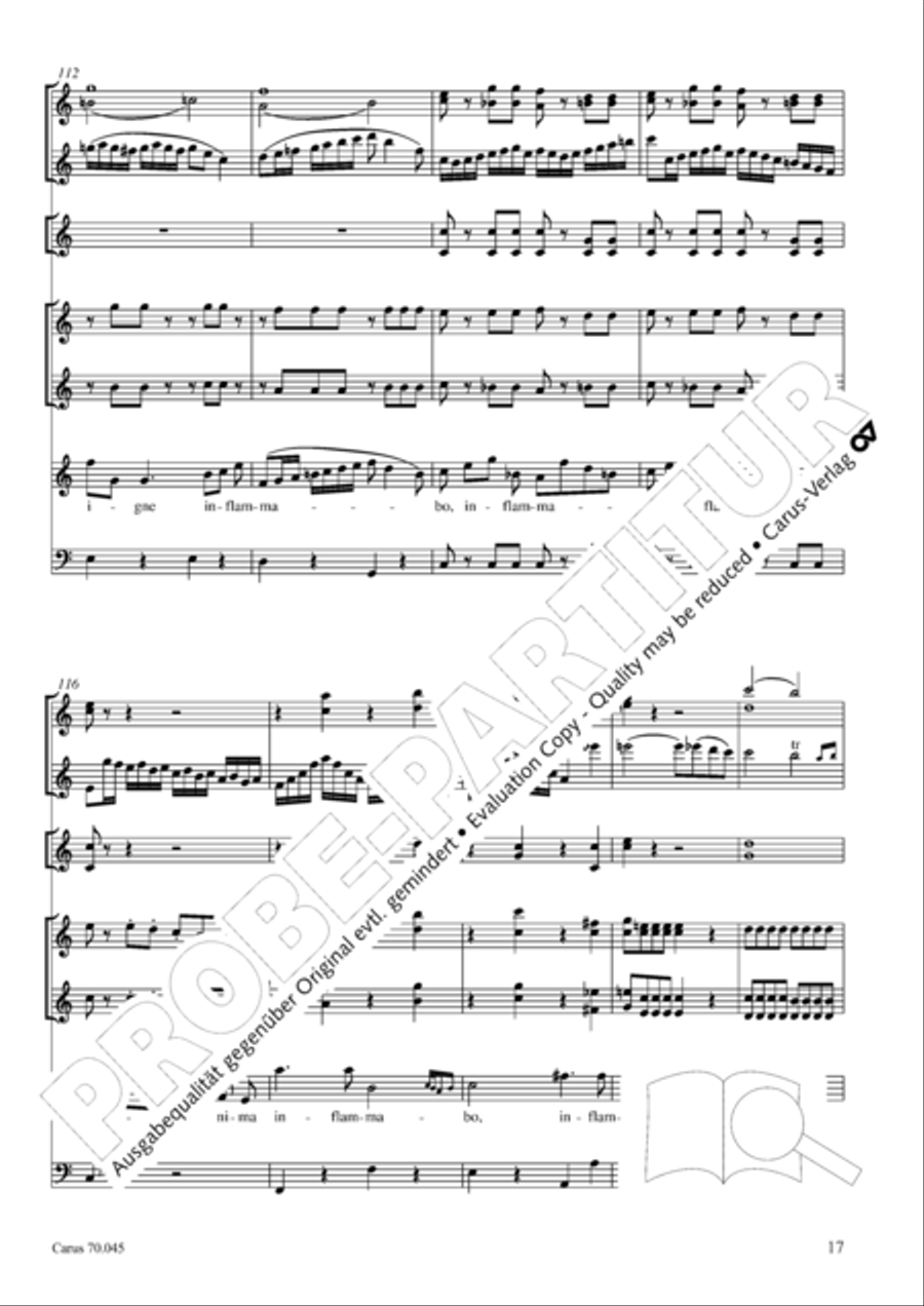 Totus in corde langueo Flute scores gallery preview page 18