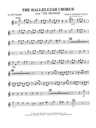 Book cover for Hallelujah Chorus: 1st B-flat Clarinet
