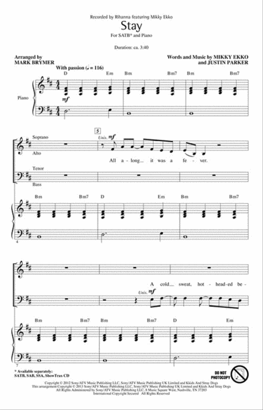 Stay 4-Part scores gallery preview page 2