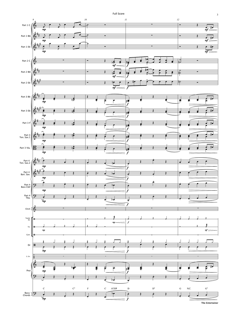 The Entertainer (Flexible Instrumentation) Concert Band scores gallery preview page 6