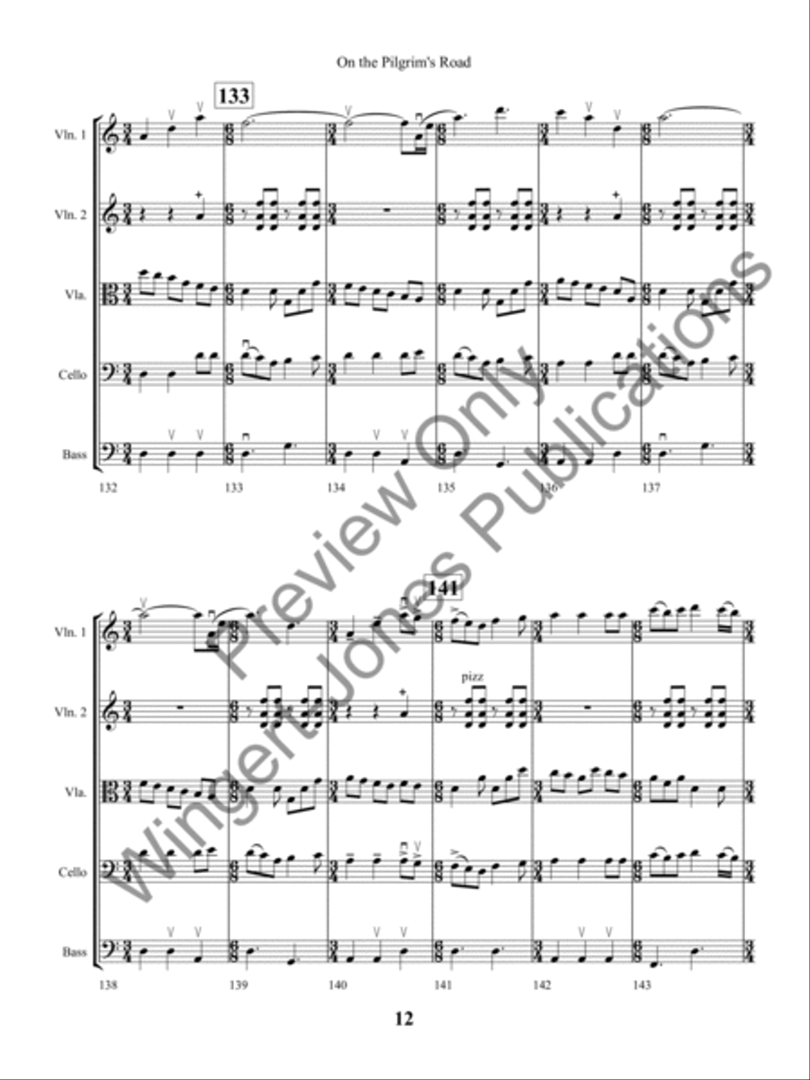 On the Pilgrim's Road String Orchestra scores gallery preview page 15