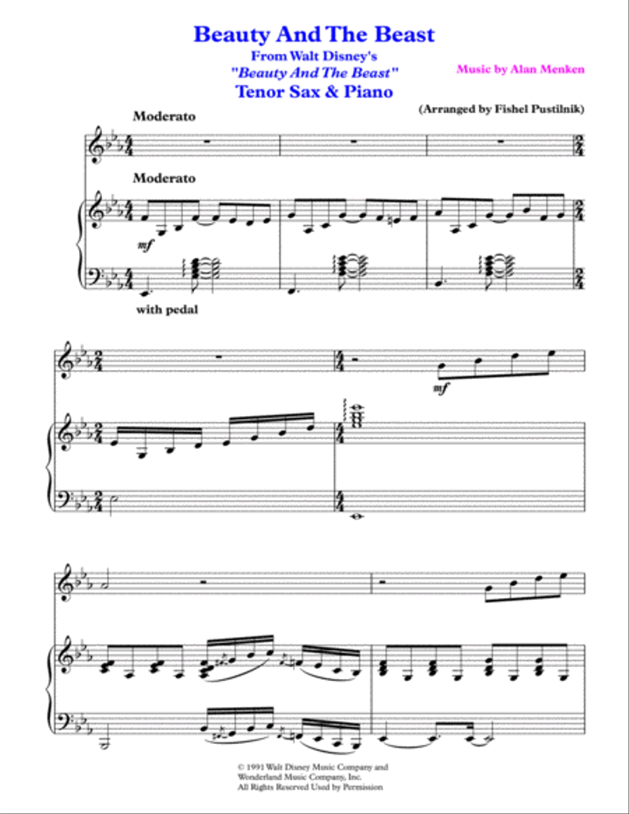 Beauty And The Beast Woodwind Duet scores gallery preview page 2