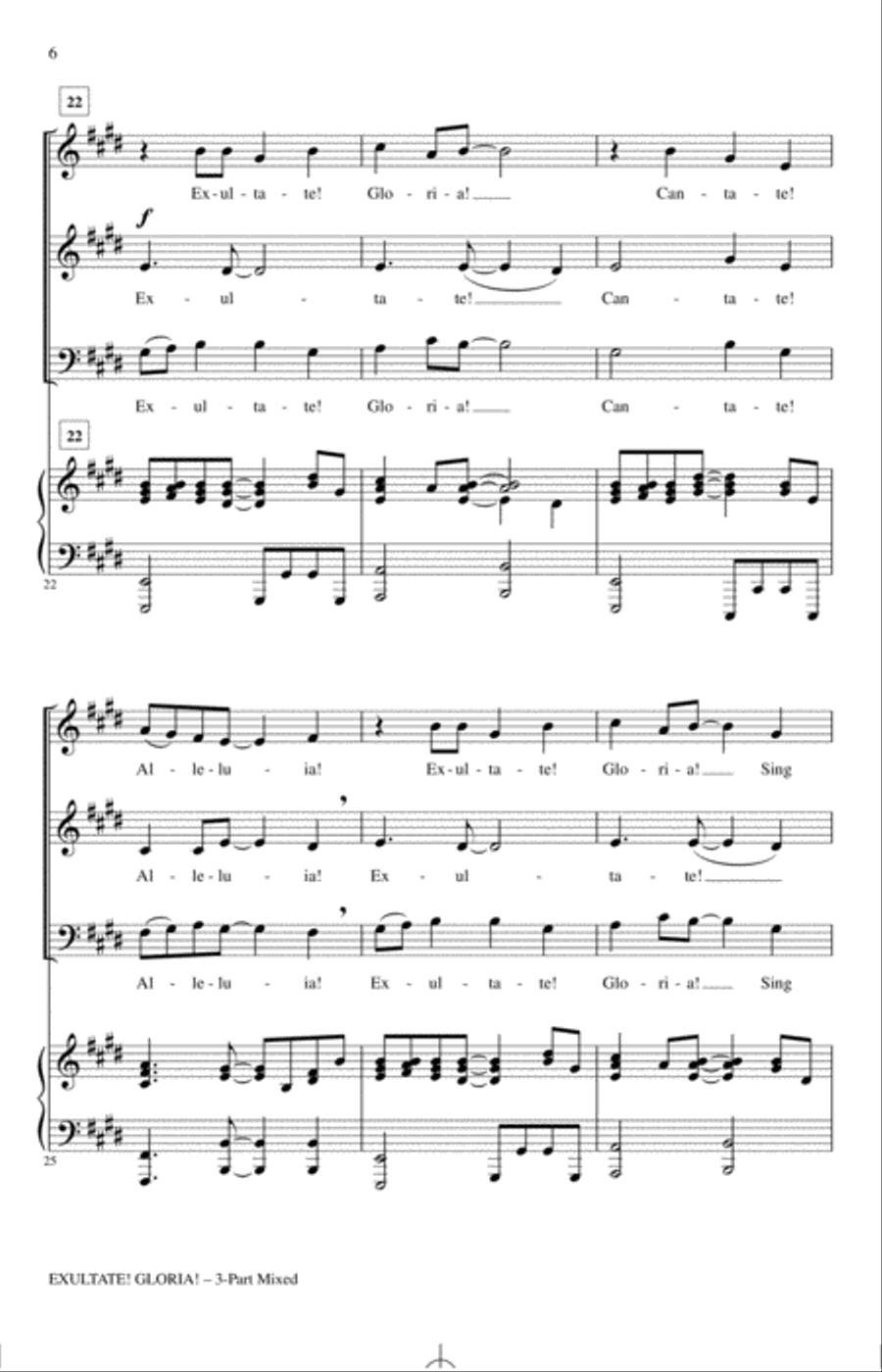 Exultate! Gloria! 3-Part scores gallery preview page 4