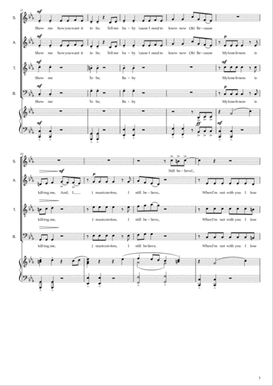 ...baby One More Time 4-Part scores gallery preview page 3