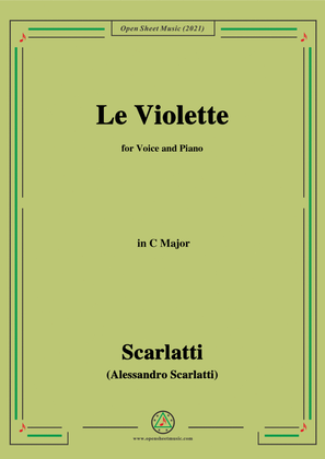 Scarlatti-Le Violette in C Major,from Pirro e Demetrio,for Voice&Piano