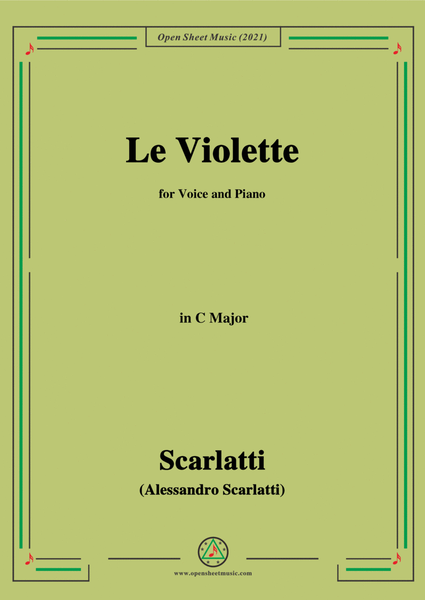 Scarlatti-Le Violette in C Major,from Pirro e Demetrio,for Voice&Piano image number null