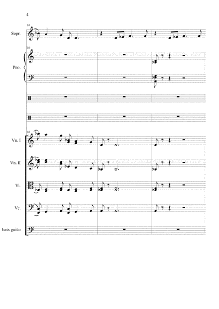 V 120/ Concert for voice and chamber orshestra Jazz Ensemble scores gallery preview page 4