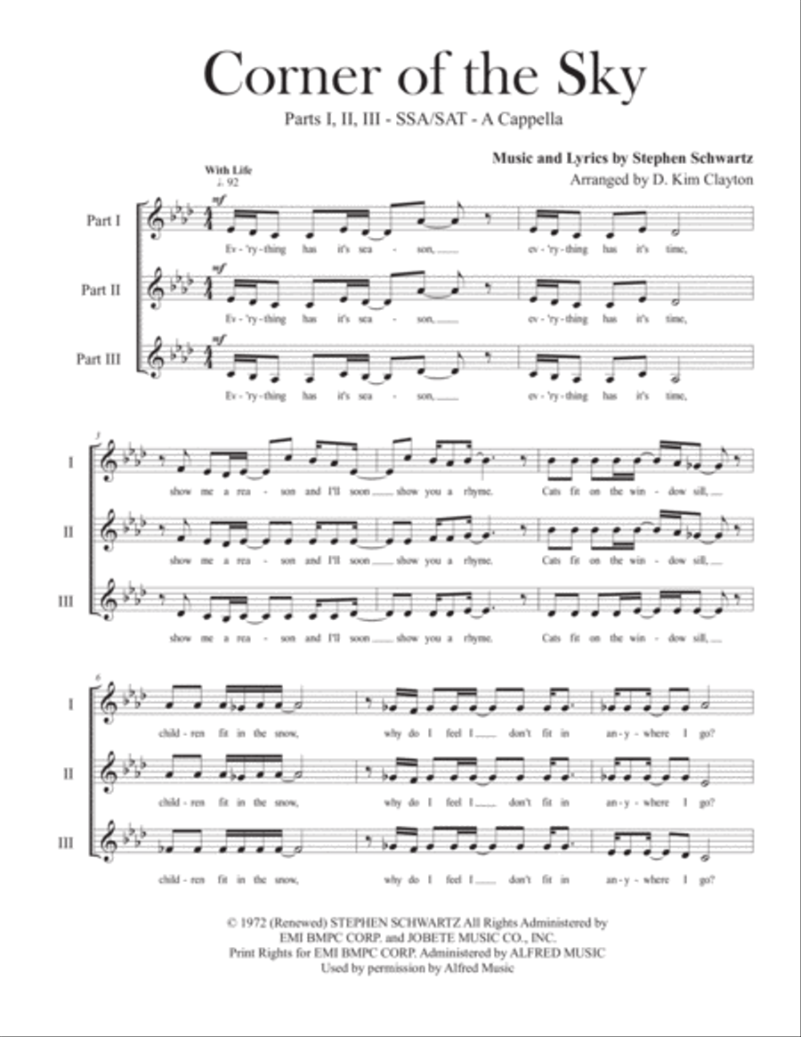Corner Of The Sky 3-Part scores gallery preview page 2