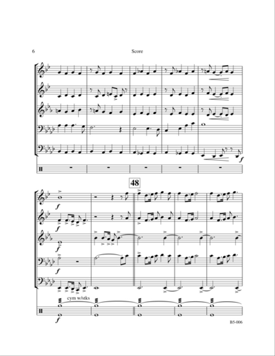 Battle Cry of Freedom- brass quintet Brass Quintet scores gallery preview page 6