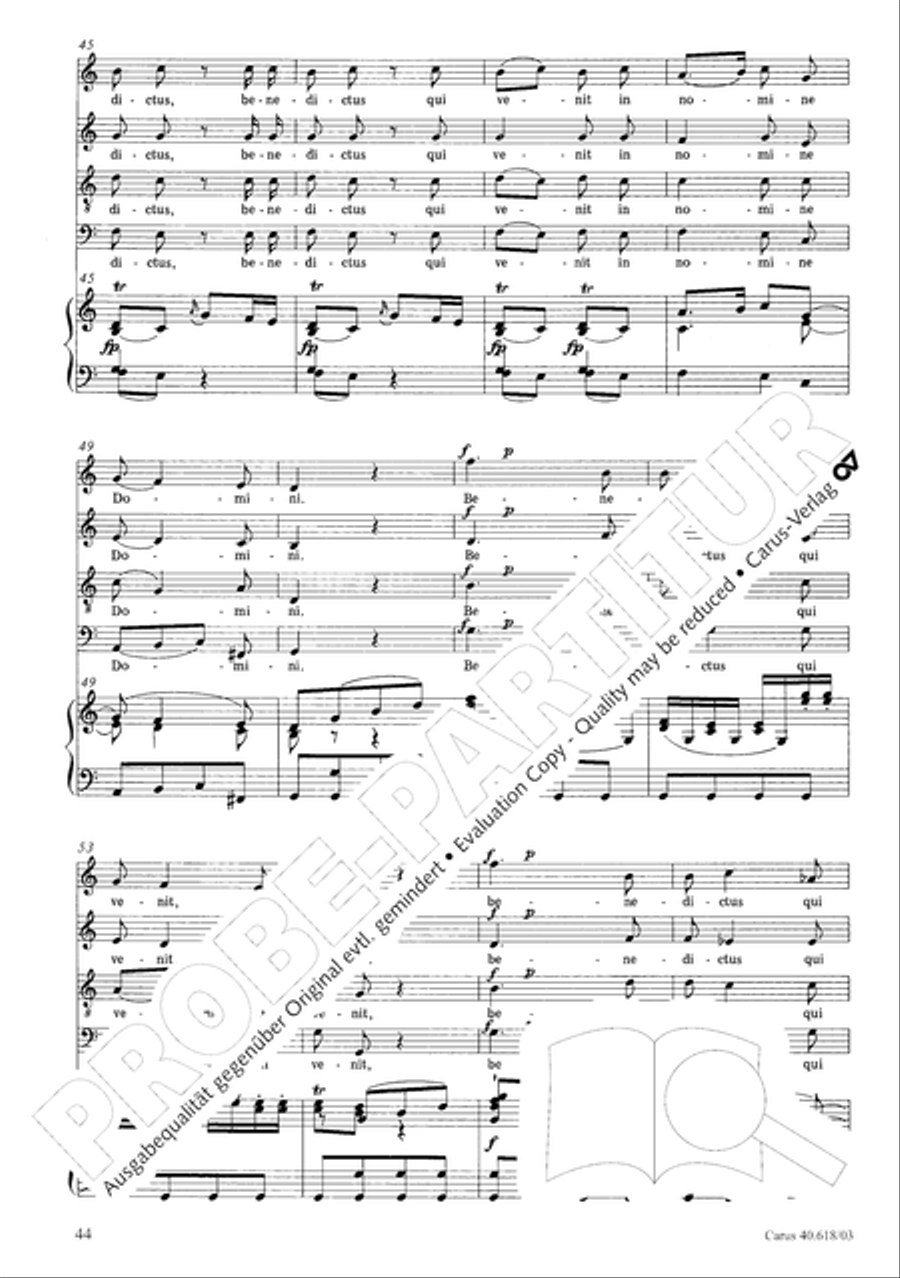 Mass in C (Missa in C) 4-Part scores gallery preview page 45