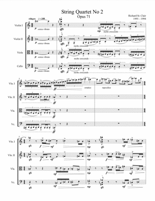 String Quartet No. 2 (1994) [Score and Parts]