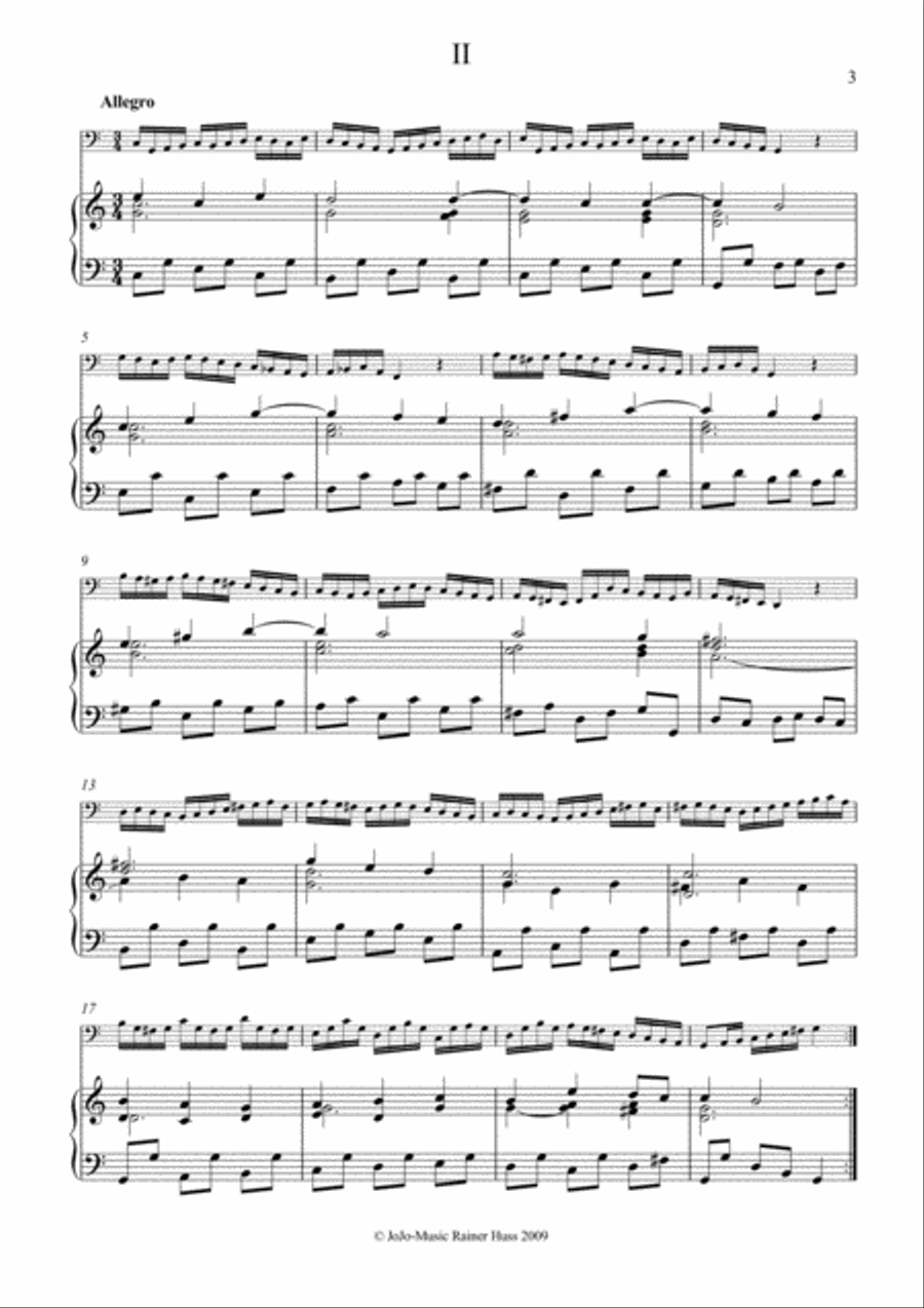 J.S.Bach Sonata in C, BWV 1033 Small Ensemble scores gallery preview page 4
