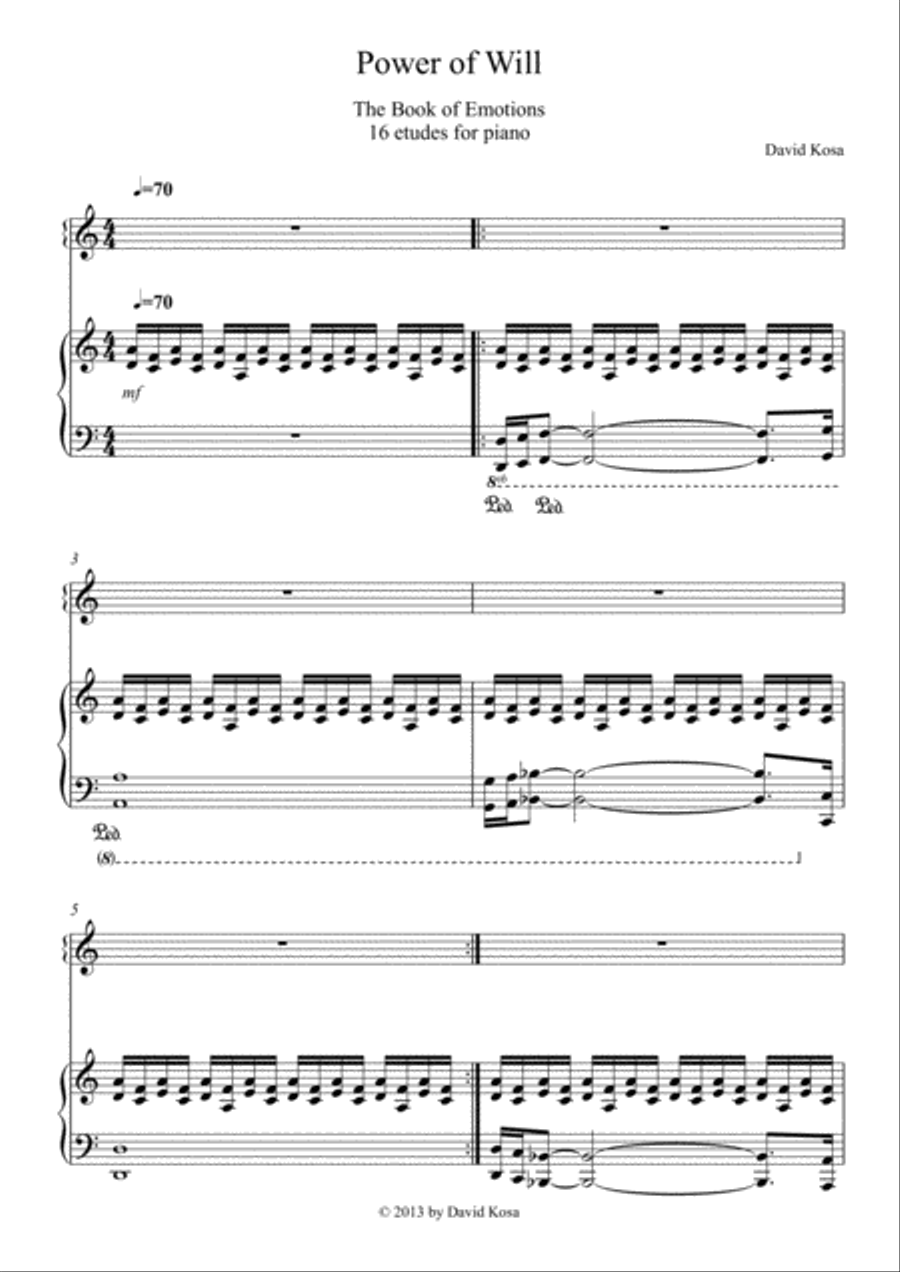 Power of Will Piano Solo scores gallery preview page 1