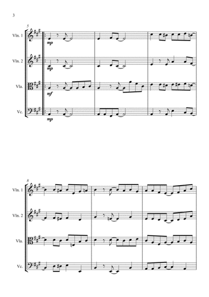 Away in a Manger - Jazz Carol for String Quartet image number null