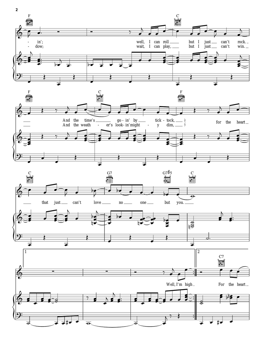 For The Heart (Had A Dream (For The Heart)) Piano, Vocal, Guitar scores gallery preview page 2