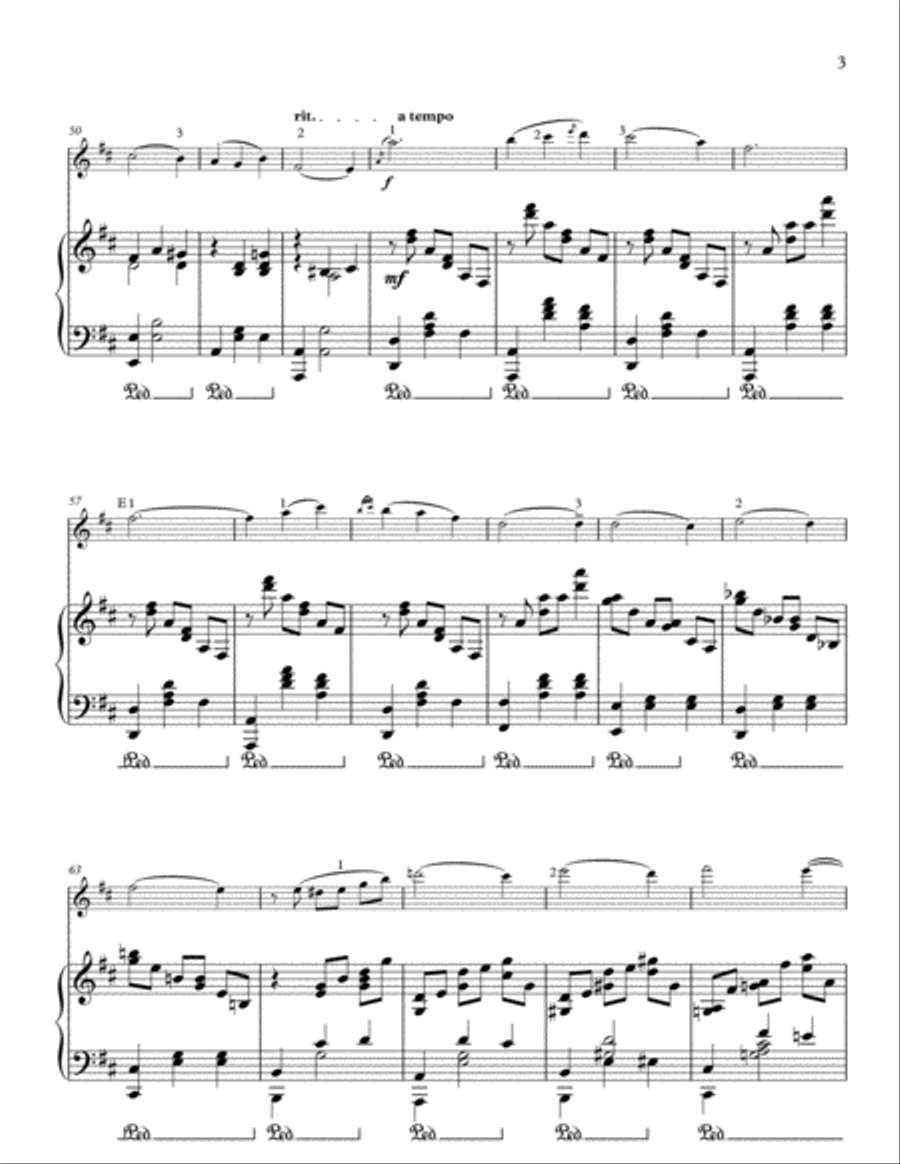 Glazunov Grand Concert Waltz for violin and piano Violin Solo scores gallery preview page 3