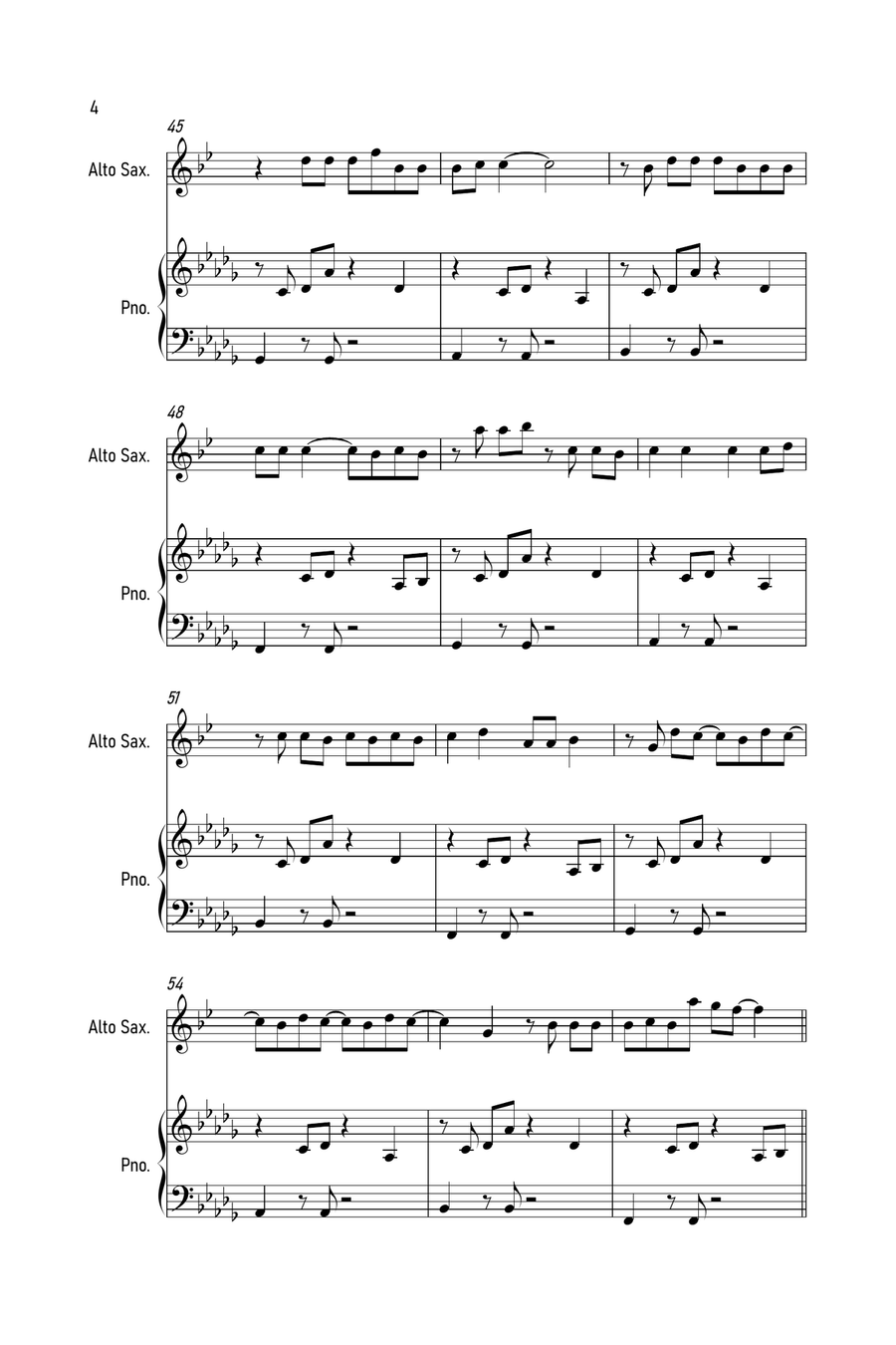 Stay Stay Alto Saxophone scores gallery preview page 4