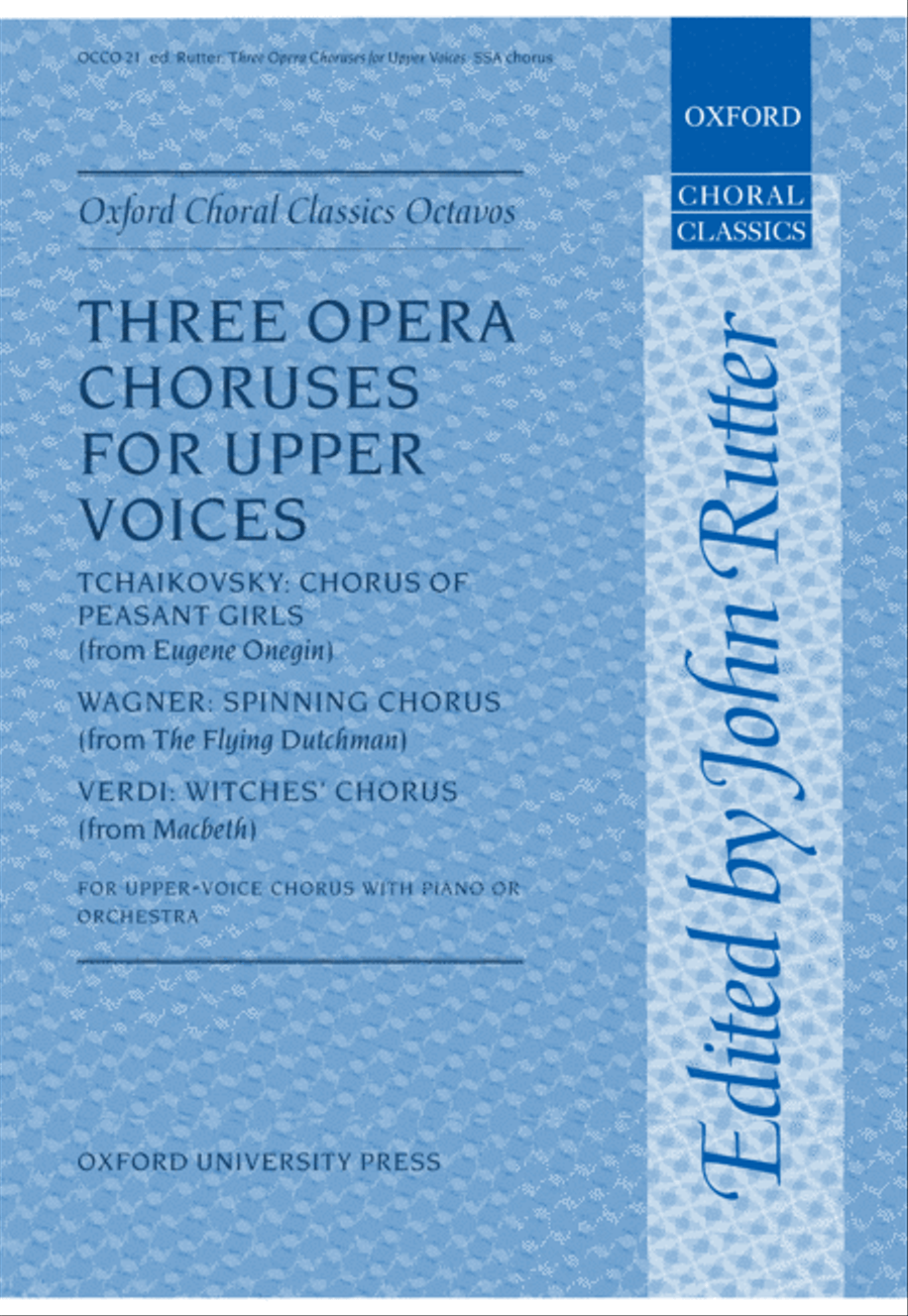 Three opera choruses for upper voices Choir scores gallery preview page 1