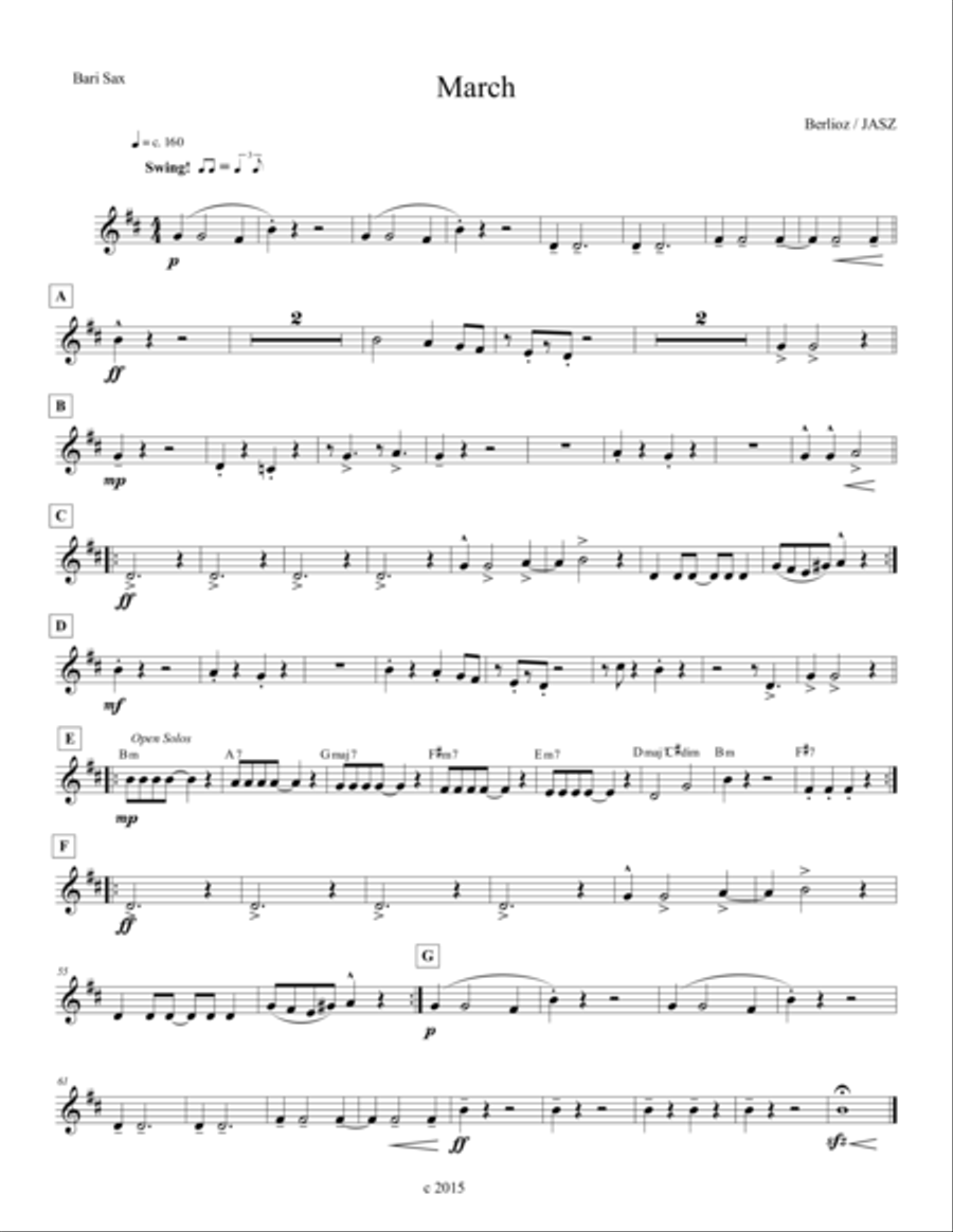 March to the Scaffold - Bari Jazz Ensemble scores gallery preview page 1